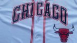 NBA Chicago Bulls Maillot manche courte blanc imprimé